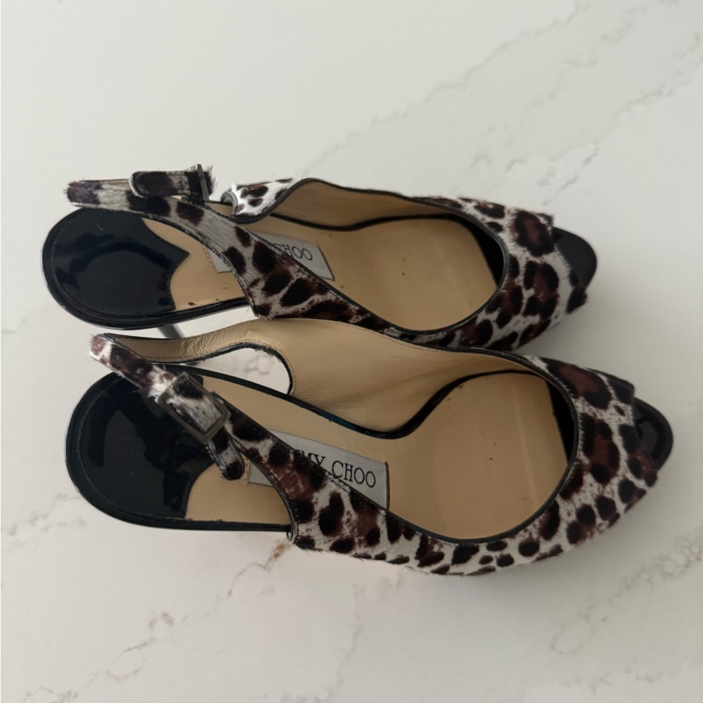 Jimmy Choo Animal Print Slingback Heels